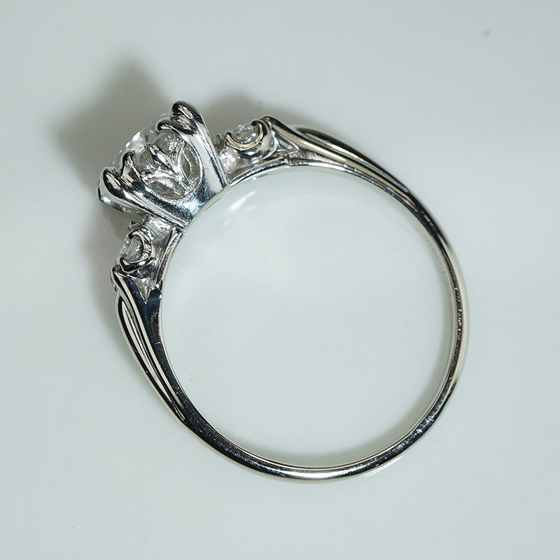 Elegant and Curvy 1940s OEC Engagement Ring