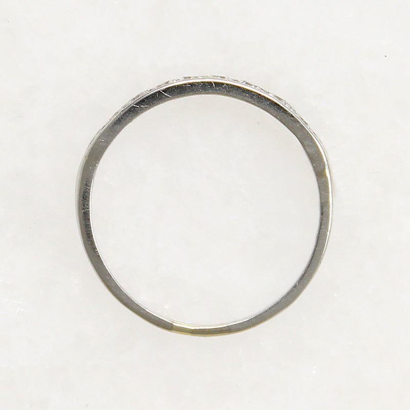 Petite Low Profile Diamond & Platinum Wedding Band