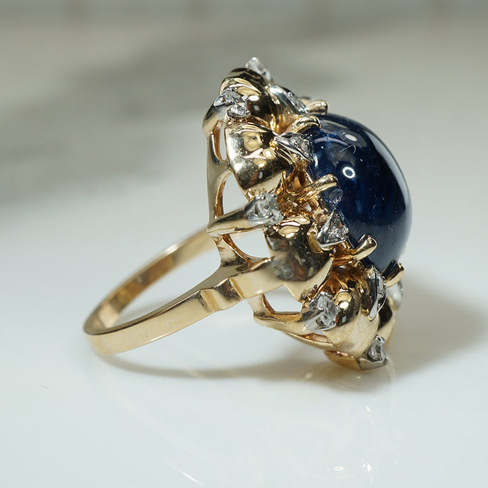 Sublime Burma Sapphire and Diamond Ring