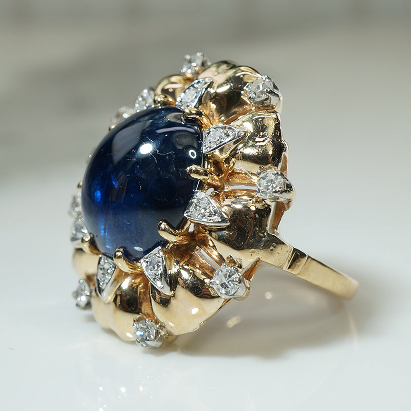 Sublime Burma Sapphire and Diamond Ring