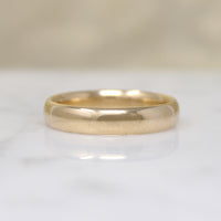 Satisfying Half Round Comfort Fit Gold Band Size 12