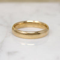 Satisfying Half Round Comfort Fit Gold Band Size 12