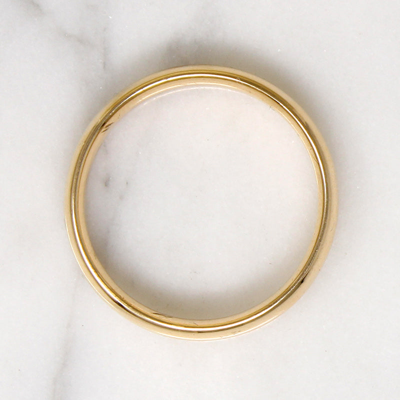 Satisfying Half Round Comfort Fit Gold Band Size 12