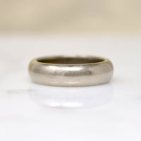 Curvy Half Round 14k White Gold ArtCarved Band