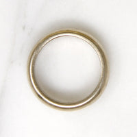 Curvy Half Round 14k White Gold ArtCarved Band