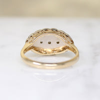 Vintage Diamond Cluster Two-Tone Gold Ring