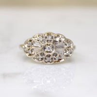 Mid Century Lacy Diamond Cluster Ring by Everwed