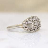 Mid Century Lacy Diamond Cluster Ring by Everwed