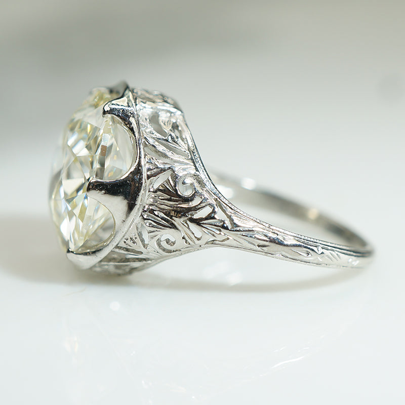 Belle of The Ball 5.87ct Old Mine Cut Diamond Solitaire