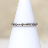 Sweet Engraved Platinum Wedding Band
