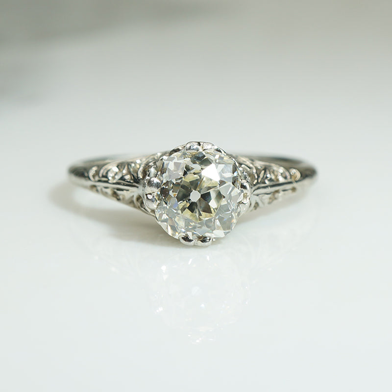 Fairytale Filigree Solitaire with 1.32ct Old Mine Diamond