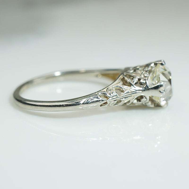 Fairytale Filigree Solitaire with 1.32ct Old Mine Diamond