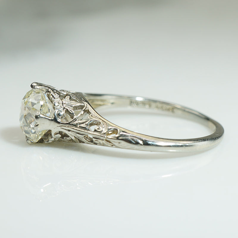 Fairytale Filigree Solitaire with 1.32ct Old Mine Diamond