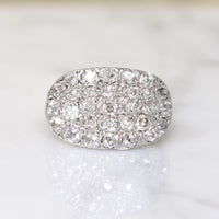 Old Mine & Old European Cut Diamond Cluster Ring