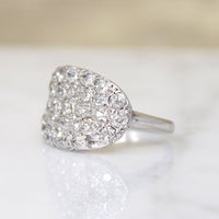 Old Mine & Old European Cut Diamond Cluster Ring