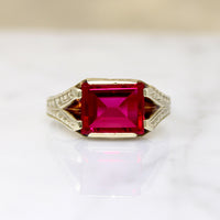 Jazz Age Lab Ruby Signet Ring