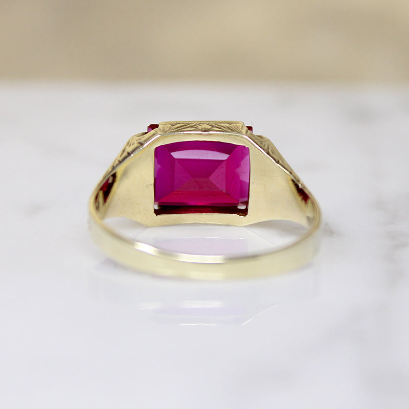 Jazz Age Lab Ruby Signet Ring