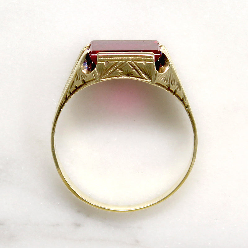 Jazz Age Lab Ruby Signet Ring