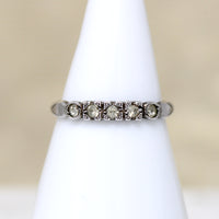 Pretty Crystal & Silver Art Deco Band