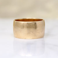 Luxe 10.8mm Wide 14k Gold Cigar Band