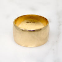 Luxe 10.8mm Wide 14k Gold Cigar Band