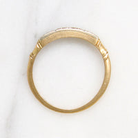 Rose Cut Diamond & Forget-Me-Not Band