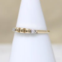 Chic Two-Tone Gold & Diamond Retro Band