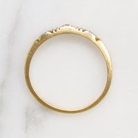 Dainty Two-Tone Art Deco Diamond  Wedding Band