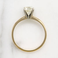 Mid Century Solitaire Ring with .86ct Antique Diamond
