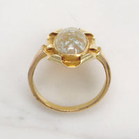 Striking Art Glass in Unexpected Art Nouveau Ring