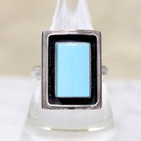 Sleeping Beauty Turquoise Modernist Statement Ring 
