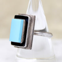 Sleeping Beauty Turquoise Modernist Statement Ring 