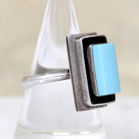 Sleeping Beauty Turquoise Modernist Statement Ring 