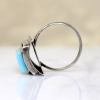 Sleeping Beauty Turquoise Modernist Statement Ring 
