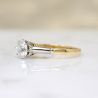 Elegant Edwardian Old Mine Cut Diamond Solitaire Ring
