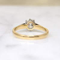 Elegant Edwardian Old Mine Cut Diamond Solitaire Ring