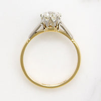Elegant Edwardian Old Mine Cut Diamond Solitaire Ring