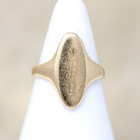Adorable Size 3.25 14k Gold Signet Ring