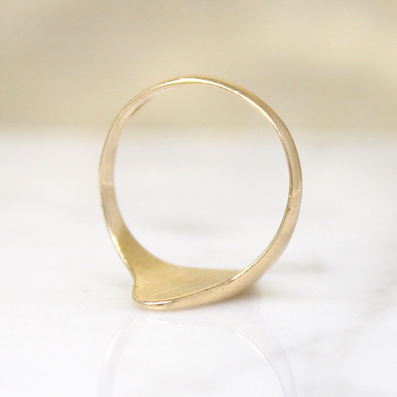 Adorable Size 3.25 14k Gold Signet Ring