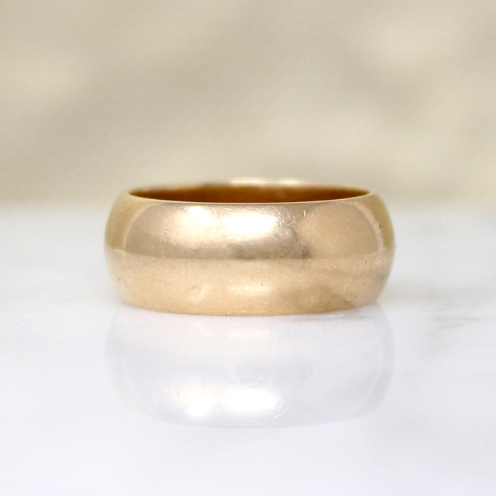 "Perfect Love" Wide 14k Gold Band Size 7