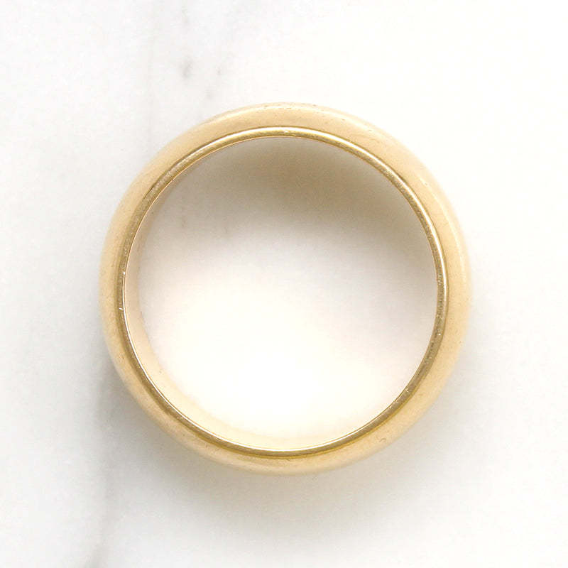 "Perfect Love" Wide 14k Gold Band Size 7
