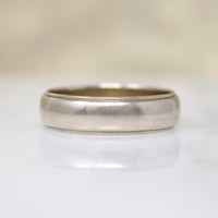 F. Goldman 14k White Gold Wedding Band Size 9.5