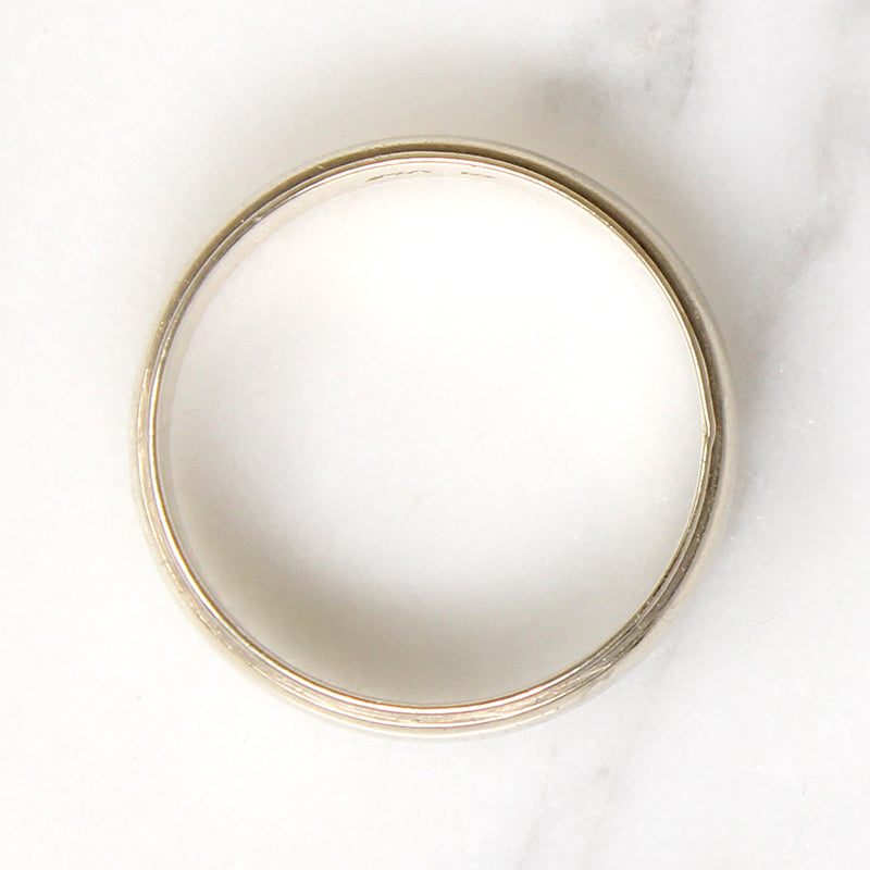 F. Goldman 14k White Gold Wedding Band Size 9.5