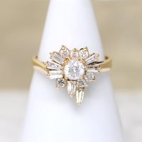 Dynamic Diamonds in Gold Ballerina Ring