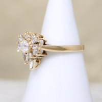 Dynamic Diamonds in Gold Ballerina Ring