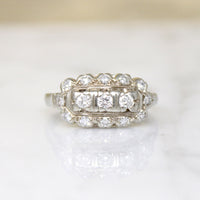 Romantic 18k White Gold & Diamond Ring