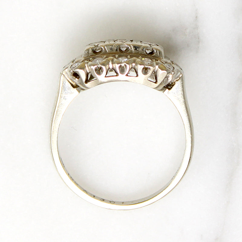 Romantic 18k White Gold & Diamond Ring