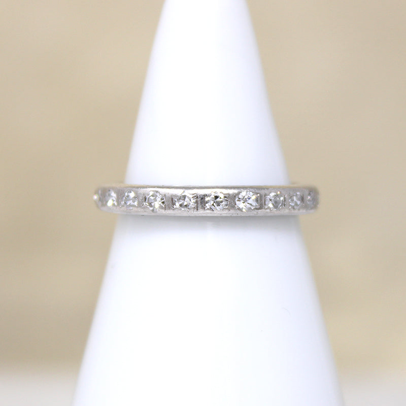 Softly Worn Platinum & Diamond Eternity Band Size 4