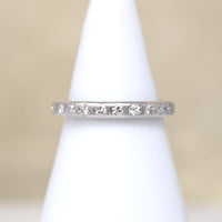 Softly Worn Platinum & Diamond Eternity Band Size 4