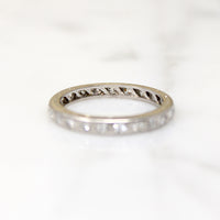 Softly Worn Platinum & Diamond Eternity Band Size 4